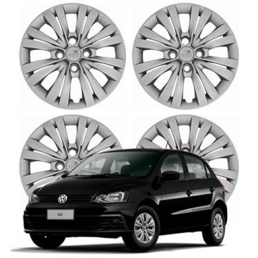 Imagem de Jogo Calota Aro 14 VW Gol G7 2017-2018 Cubo Alto Prata - Grid Calotas