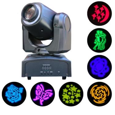Imagem de Mini Moving Beam 60W 8 Cores + 8 Desenhos + Borda Led - Spark