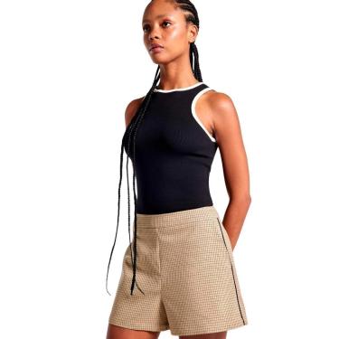 Imagem de Shorts Hering Feminino Em Alfaiataria Xadrez-Feminino