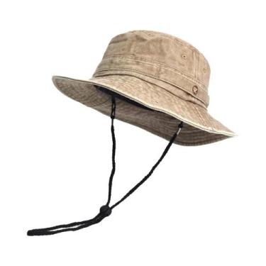 Imagem de Chapéu Balde Unissex de Algodão Lavado - Ideal para Primavera/Verão - 