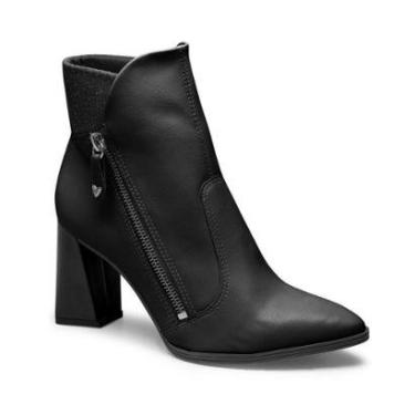 Imagem de Bota Mississipi Bico Fino Cano Curto Q8501 Preta-Feminino