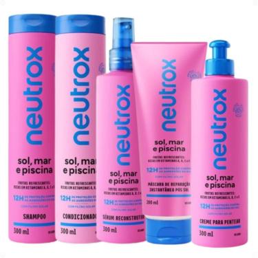 Imagem de Kit Neutrox Sol, Mar e Piscina: Shampoo, Condicionador, Creme Para Pentear 300ml, Másca...