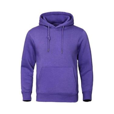 Imagem de Moletom Masculino Com Capuz De Fleece Quente Casual Streetwear Solto R