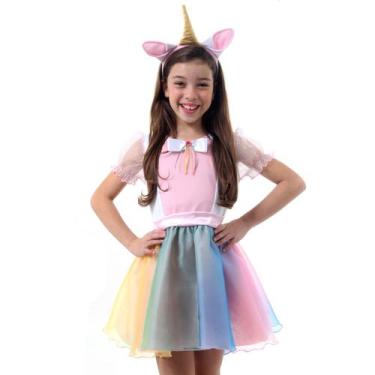 Imagem de Fantasia Unicórnio Vestido Infantil - Carnaval - Diversos, Unica, M