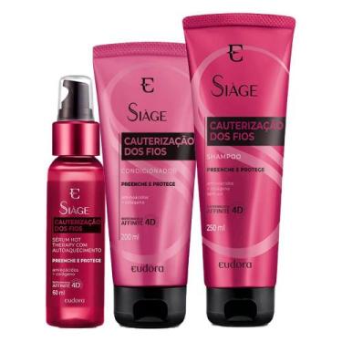 Imagem de Combo Eudora Siàge Shampoo Condicionador Sérum Cauterização dos Fios
