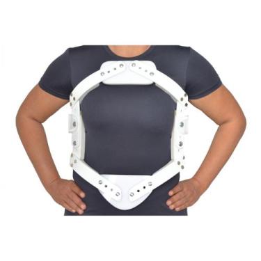 Imagem de Colete Ortopédico Jewett Em PVC Ajustável Branco - Udine, M