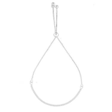 Imagem de Pulseira Feminina Bracelete Riviera Pedras Cravejadas Em Prata 925 - D