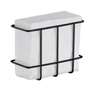 Imagem de Porta Guardanapo de Mesa Aço Cromado Preto Utimil Organizador Restaura