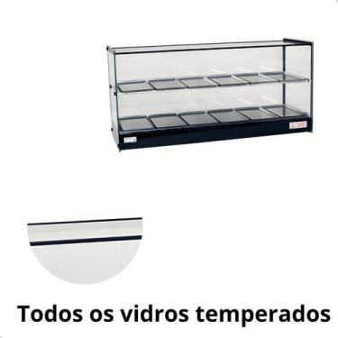 Imagem de Estufa vitrine aquecedor salgados dupla 12 bandejas led 127v - TITA