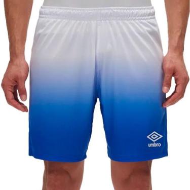 Imagem de Calção Esportivo Masculino Umbro Baller II Azul Royal/Branco, Branco, 