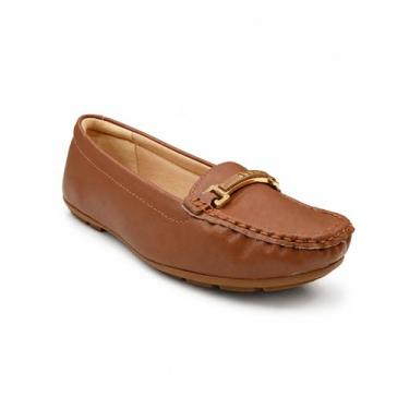 Imagem de Mocassim Modare Feminino Avelã Bico Quadrado Moderno -, Avela, 38
