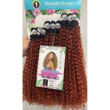 Imagem de Cabelo LINDONA Cacho Fechado Bio Fibra 70cm FASHION CLASSIC/, RUIVA