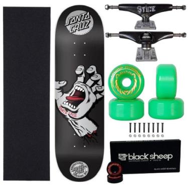 Imagem de Skate Santa Cruz 8.0 Montado Profissional Truck Stick 139mm, Preto, Ve