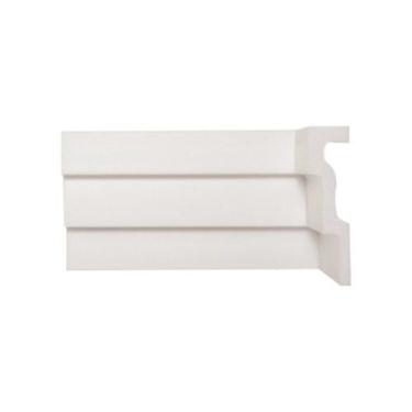 Imagem de Kit com 5 Barras Rodateto de Poliestireno 12CMX30MM Liso 10m Branco Ri
