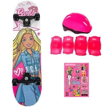 Imagem de Skate Barbie com Acessorios de Seguranca P.a.c.e FUN F0010-5
