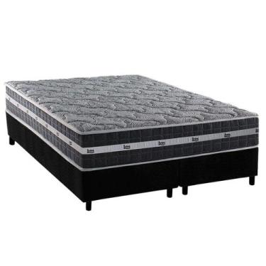 Imagem de Conjunto Box King: Colchão Molas D Angelis Anjos Ensacadas Black Graph