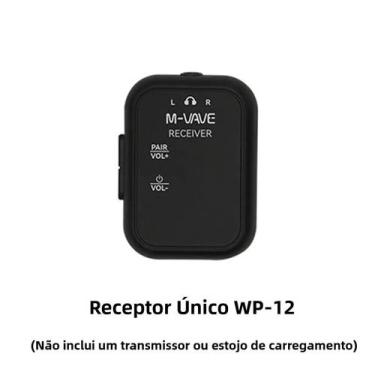Imagem de Sistema De Monitoramento Sem Fio In-Ear M-VAVE WP-12 2.4GHz Com Latênc