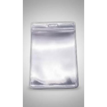 Imagem de Porta Crachá Plástico Transparente Vertical 100 Unidades - Congratulat