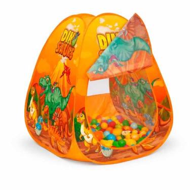Imagem de Barraca Infantil Dino Laranja Menino 73x73x88cm Domni