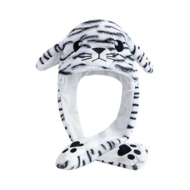 Imagem de Gorro De Pelúcia Unissex Com Orelhas Divertidas Estilo Vaca E Coelho, 