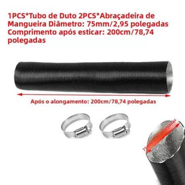 Imagem de Tubo De Saída De Ar Para Aquecedor a Diesel De 75mm De Diâmetro E 12M 