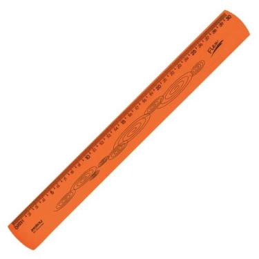 Imagem de Régua flexível 30cm laranja Waleu