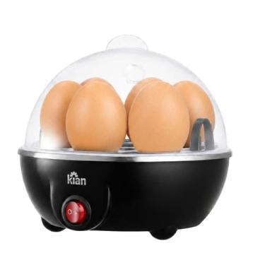 Imagem de Cozedor de Ovos Kian A Vapor Elétrico Até 7 Ovos 350W COZ100 Preto Des