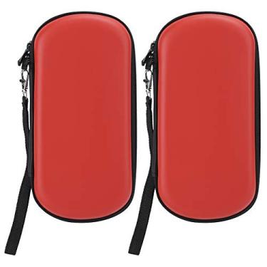 Imagem de Heayzoki 2Pcs Carrying Case for PSV1000 2000 Console, Portable Storage Bag Protective EVA Hard Carry Case for PSP1000 2000 3000 and Accessories(red)