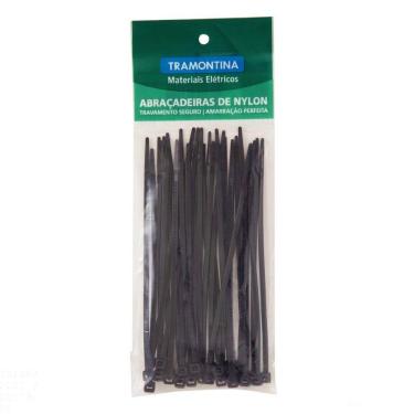 Imagem de Abraçadeira de Nylon 200x4,8x1,5 mm Tramontina Preta Tramontina