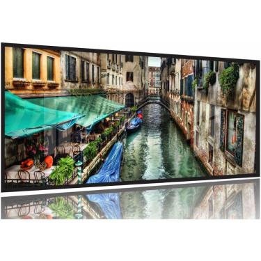 Imagem de Quadro Decorativo Paisagem de Veneza Itália - 130x60 Moldura Preta 2x2