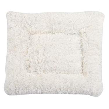 Imagem de 2 em 1 Tapete de cama de gato de pelúcia Dog Beds Cat Sleeping Mat Cats Dogs Pets Sleeping Bag Foldable Pet Bed Mat para gato e cão (branco)