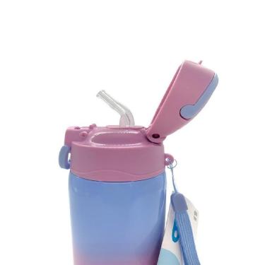 Imagem de Copo Térmico Parede Dupla Com Canudo Rosa - Buba