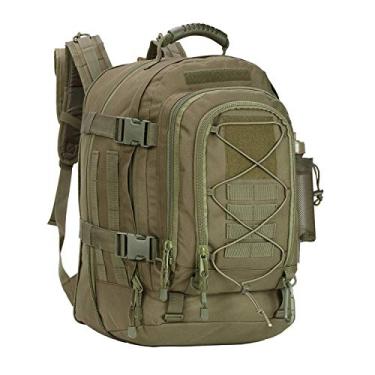 Imagem de Mochila Pans masculina grande militar tática à prova d'água para trabalho, escola, acampamento, caça, caminhadas (verde)