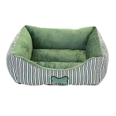 Imagem de Cama de cachorro de estimação para cães camas de cachorro cama para animais de estimação sofá cama para cachorro para dormir confortável lavável na máquina para cães médios e grandes cama de cachorro, verde, G