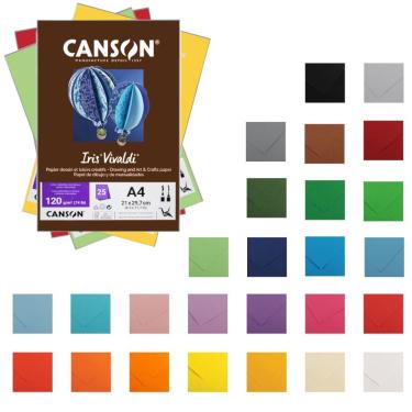 Imagem de Papel Canson A4 Iris Vivaldi 120g 25Fls - Escolha a cor