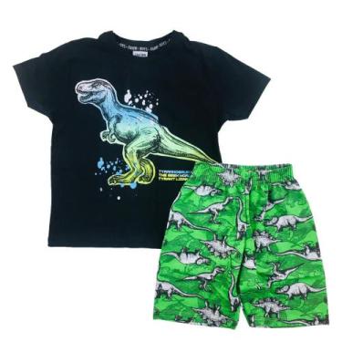 Imagem de Conjunto Fakini Camiseta E Bermuda Dino T-Rex - Fakini Kids