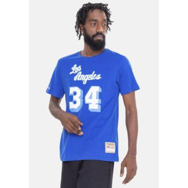 Imagem de Camiseta Mitchell & Ness Name And Number Shaquille O'neal Los Angeles