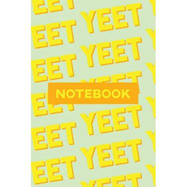 Imagem de Caderno: Yeet Amarelo Laranja Tipografia Padrão Meme
