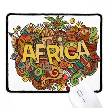 Imagem de Mousepad tribal com bordas costuradas e bordas bordadas africanas para jogos