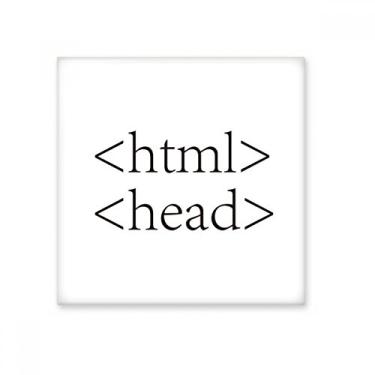 Imagem de Decalque brilhante de azulejo de cerâmica HTML da Programmer Program Statement