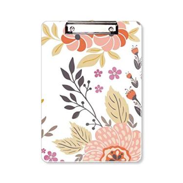 Imagem de Placa de suporte para prancheta de planta branca amarela e laranja A4