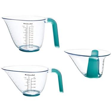 Imagem de KitchenAid KO298OSAQA Jarros de medição gourmet, conjunto de 3, Aqua Sky
