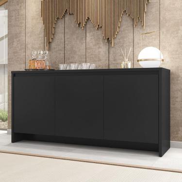 Imagem de Buffet 03 Portas 01 Gaveta Madrid Preto Casa D