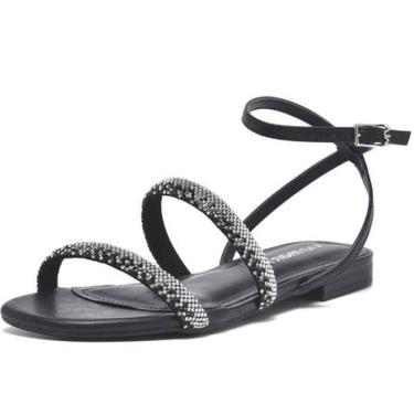 Imagem de Sandália Rasteira Via Marte com Strass 23-16605