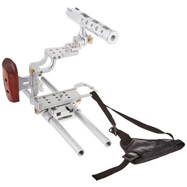 Imagem de Fotodiox Pro Cinema Silver Sharkcage para câmeras Sony a7II-Series (a7 II, a7R II) - Skeleton Housing, Protective Video Cage