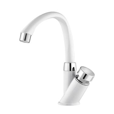 Imagem de Torneira Automática para Lavatório Tigre Alta Branco com Cromado