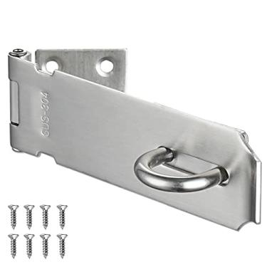 Imagem de JQK Flip Latch, (Extra Grosso 3 mm) Fecho de Porta Trava de Porta de Aço Inoxidável Resistente com Furo de Segurança, 2 Pacotes de Acabamento Escovado, DL130-PB, 1 Pack, Brushed