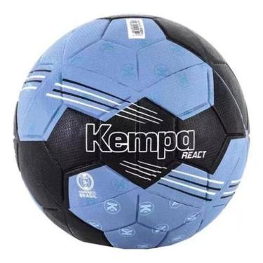 Imagem de Bola De Handebol Kempa React - Preta/Azul - Tam 3