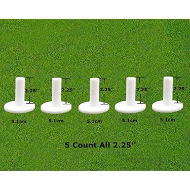 Imagem de Camiseta de borracha para golfe FINGER TEN Valor de condução 5 pacotes, tamanho misto ou 5 tamanhos iguais para tapete de treino, Branco, 5 Pack All 2.25''