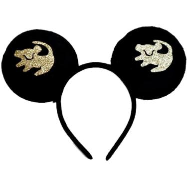 Imagem de CLGIFT Orelhas de Mickey para meninos, orelhas de Mickey pretas prateadas sem laço, minnie, tamanho único, feito à mão, fantasia para o Halloween, festa de cosplay, Natal, aniversário, todas as idades